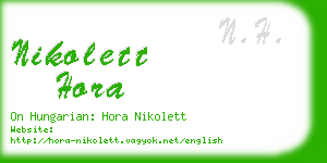 nikolett hora business card